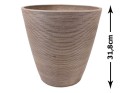 Doniczka z kompozytu Taupe 30x31,8cm