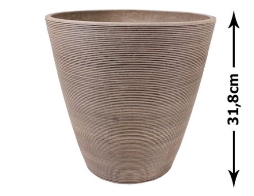 Doniczka z kompozytu Taupe 30x31,8cm