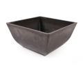 Doniczka MISA kwadratowa z kompozytu Eco BRĄZOWA 25,5x12,7cm GSWFD25.BR
