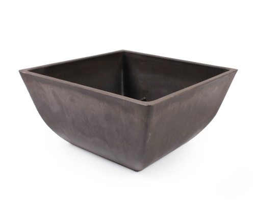 Doniczka MISA kwadratowa z kompozytu Eco BRĄZOWA 25,5x12,7cm GSWFD25.BR