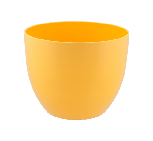 Doniczka Orchidea 15 cm ŻÓŁTA z Połyskiem