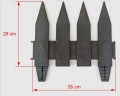 Płotek Classic plastikowy BRĄZOWY 28cm x 2,8m