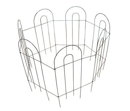 Płotek rabatowy ZIELONY metalowy powlekany 80x300 cm