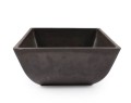 Doniczka MISA kwadratowa z kompozytu Eco BRĄZOWA 25,5x12,7cm GSWFD25.BR