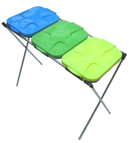 Stojak do SEGREGACJI śmieci Kubeł na 3 worki