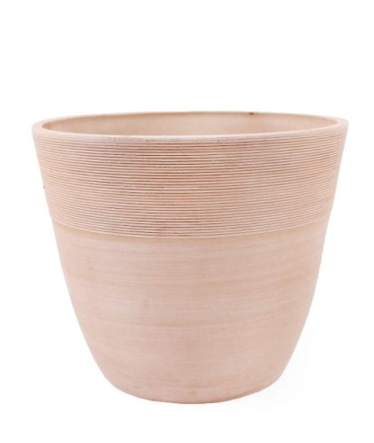 Doniczka z kompozytu BEŻOWA 25x20,5cm