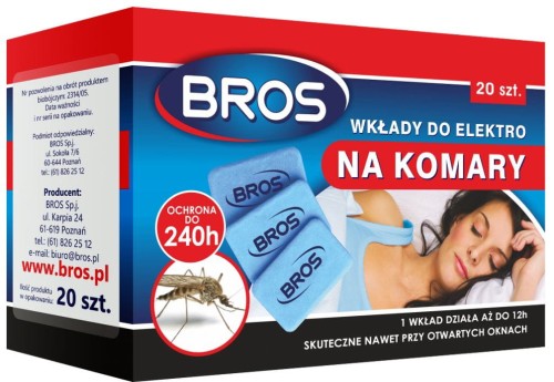 Wkłady do elektro na komary BROS 20szt