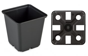 Doniczka produkcyjna, rozsadowa CZARNA 15x15cm EX 2,3L