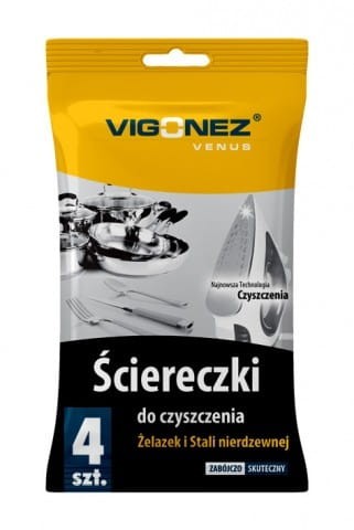 Ściereczki do czyszczenia żelazek i wyrobów ze stali nierdzewnej VIGONEZ VENUS 4szt