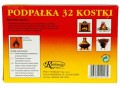 Podpałka biała do grilla, kominka, pieca, ogniska, 32 kostki