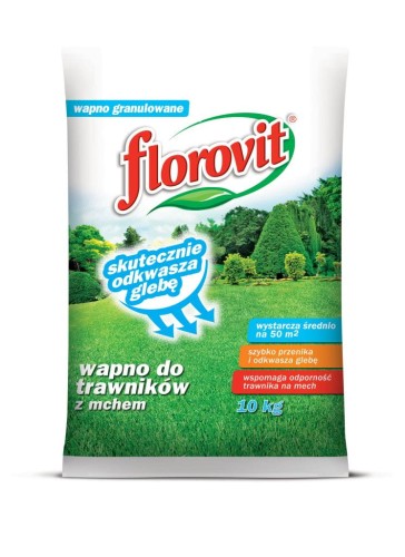 Wapno granulowane do trawnika z mchem FLOROVIT 10kg