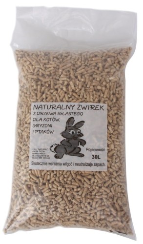 Naturalny żwirek z drzewa iglastego 30L 15kg