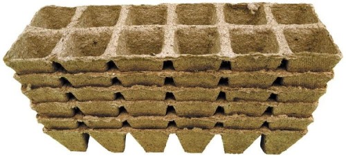 Doniczki torfowe kwadratowe ZESPOLONE 4x4x5cm JIFFY 72szt
