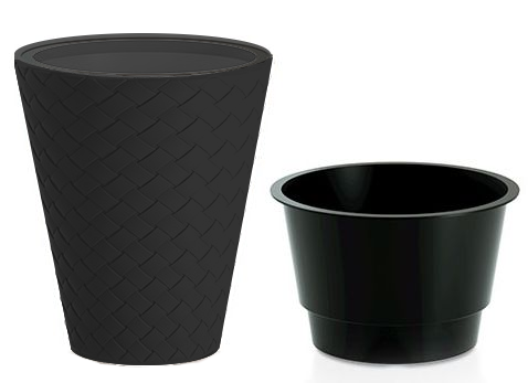 Doniczka tarasowa MATUBA Grafitowa PROSPERPLAST 40cm