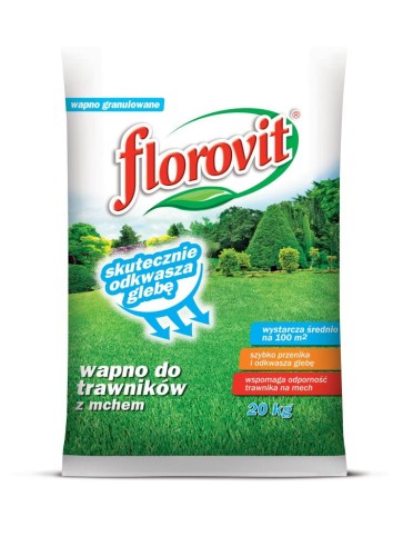 Wapno granulowane do trawnika z mchem FLOROVIT 20kg