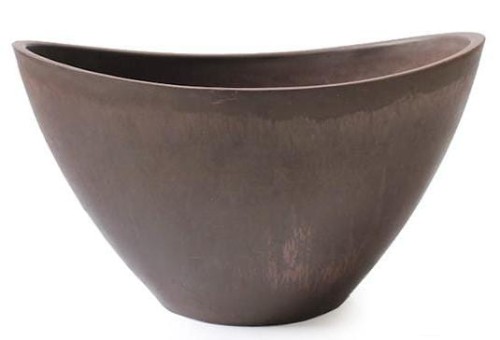 Donica ŁÓDKA z kompozytu 41x30x24cm BRĄZOWA GSYB41.BR