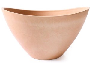 Doniczka ŁÓDKA z kompozytu 30,5x22x17cm BEŻOWA GSYB30.B