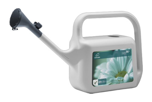 Konewka TRAPEZIUM Jasno Szara ergonomiczna DOMELO 14L
