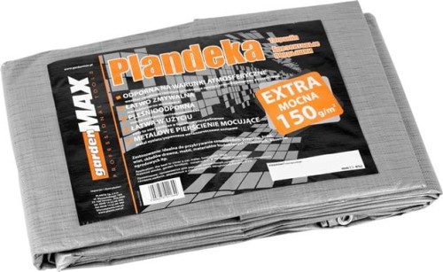 Plandeka EXTRA MOCNA polipropylen SREBNA 150g/m2 5x6m
