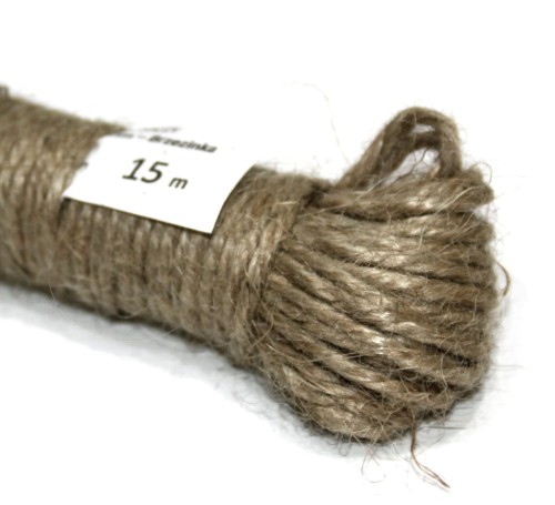 Sznur KONOPNY uniwersalny, wytrzymały 15m