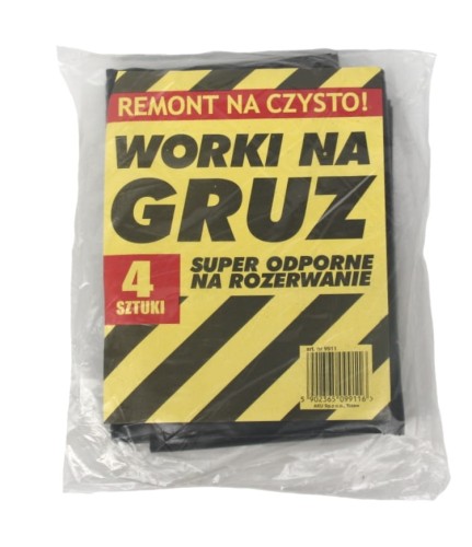 Worki na gruz MOCNA folia 105L 4szt
